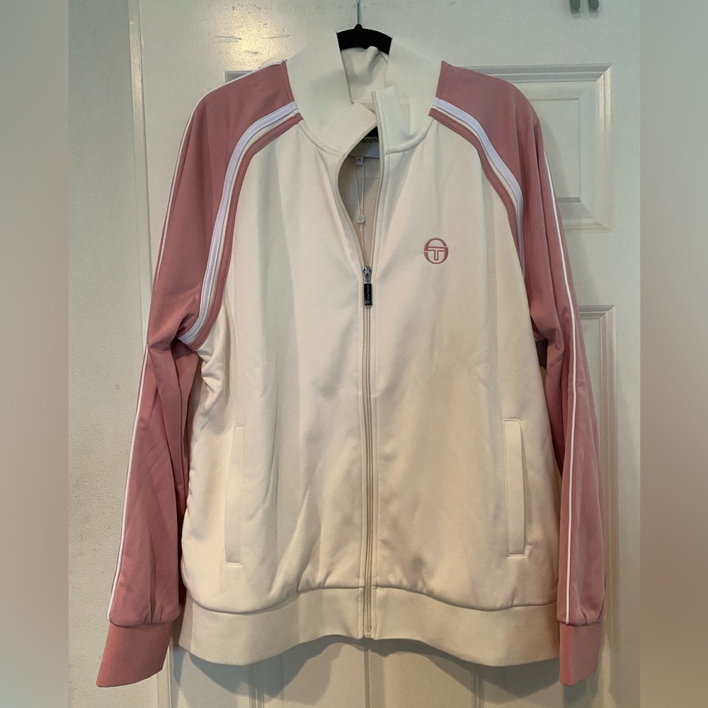 Sergio Tacchini Pink and Cream Bomber Jacket